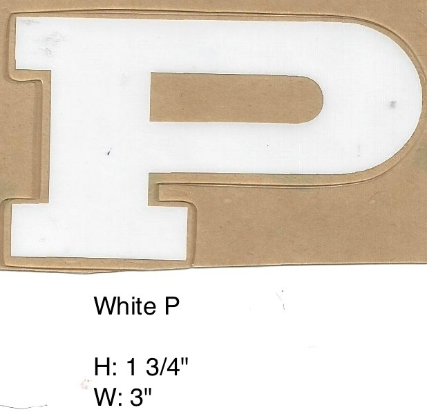 White Block P - Pacific Tritons HS (CA)